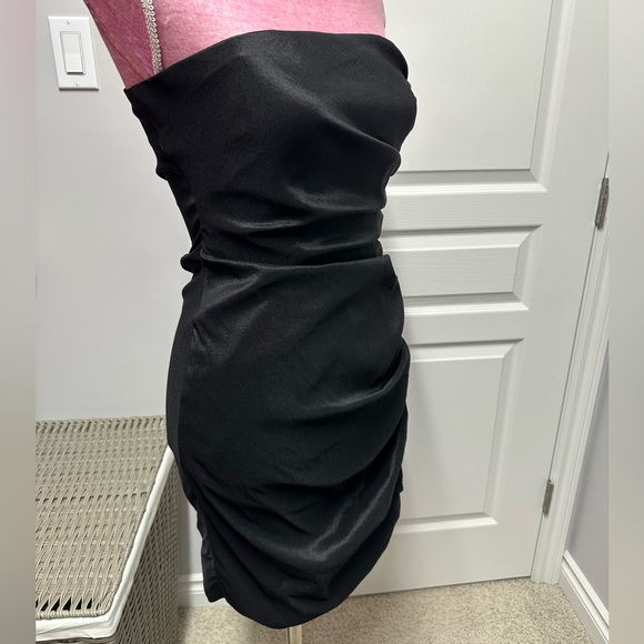 Calvin Klein Strapless Little Black Dress with Gold Zipper - Picture 8 of 8